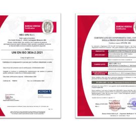 Certificazione UNI EN 1090 fino a EXC3